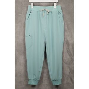 FIGS Zamora High Waisted Jogger Scrub Pants Medical Uniform Seaglass Sz LP NWT